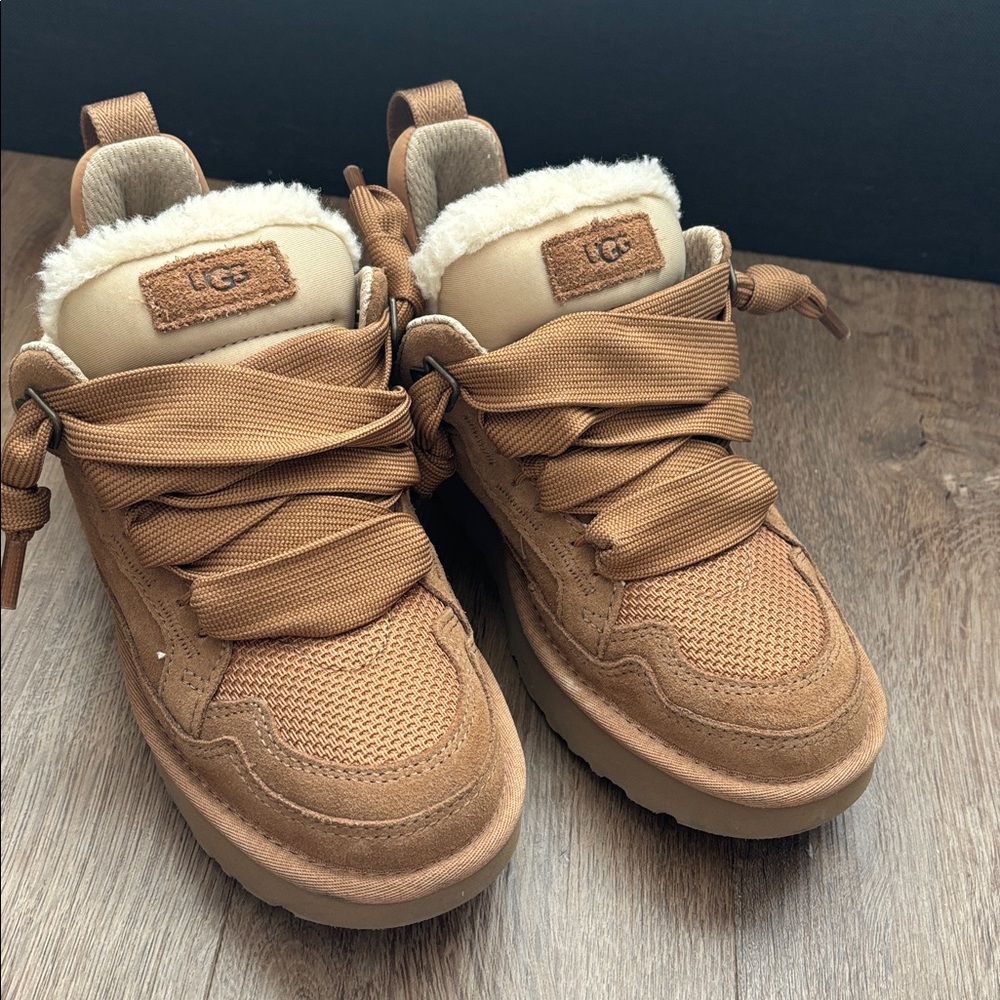 UGG Tan Shearling Lined Sneakers - Picture 2 of 3